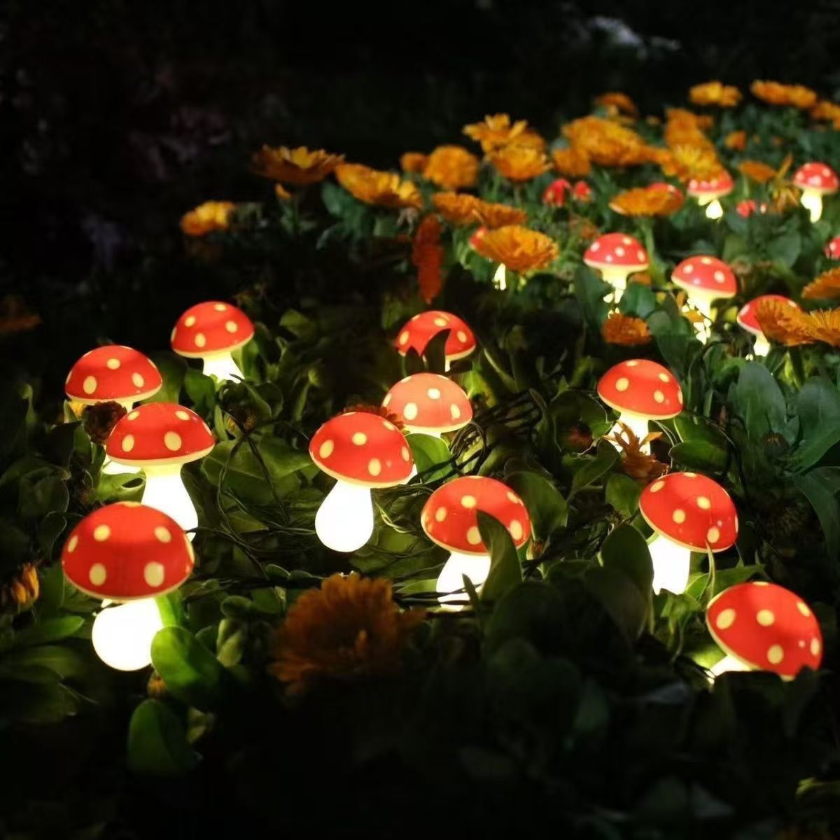 Whimsical Solar Mushroom Garden Lights