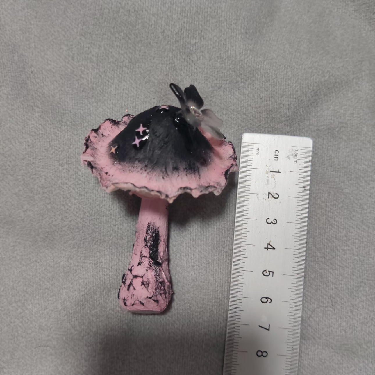 Y2K Pink Fairy Mushroom Magnet – Handmade Cute Fridge Decor