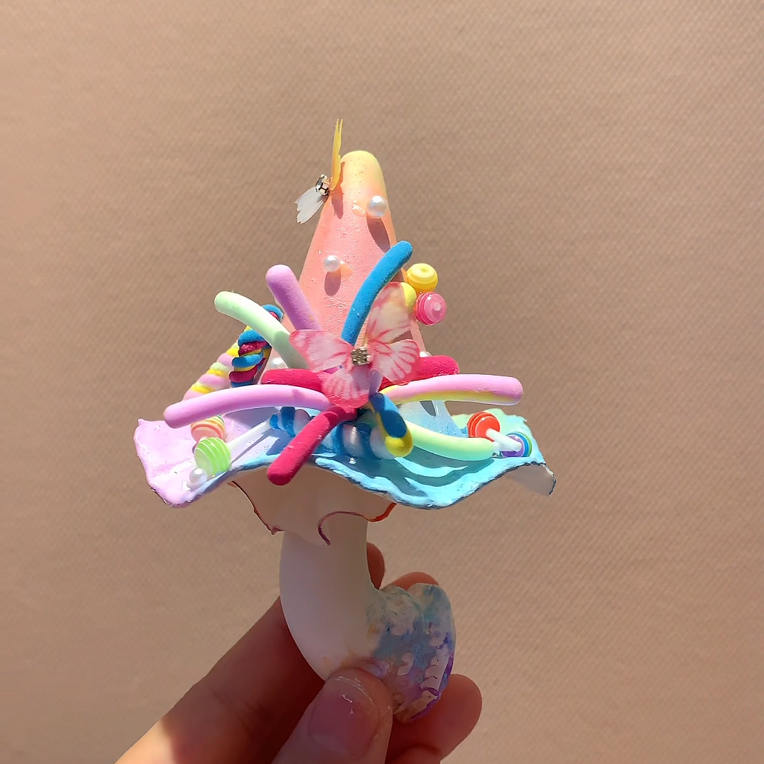 Handcrafted Firework Mushroom Fridge Magnet