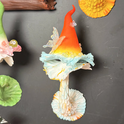 3-Styles Handmade Clay Whimsical Mushroom Decor