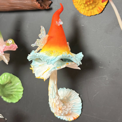 3-Styles Handmade Clay Whimsical Mushroom Decor