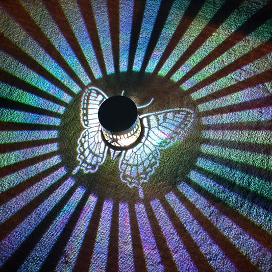 Solar Mandala Light for Garden & Patio- Upgraded 7 Color Changing with Projection Patterns