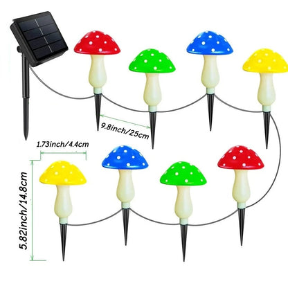 Whimsical Solar Mushroom Garden Lights