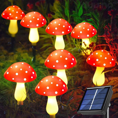 Whimsical Solar Mushroom Garden Lights
