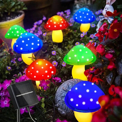 Whimsical Solar Mushroom Garden Lights
