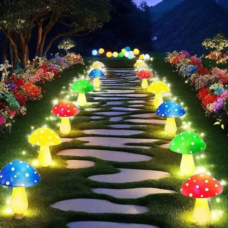Whimsical Solar Mushroom Garden Lights