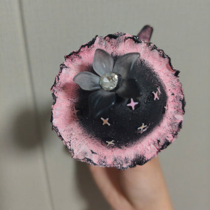 Y2K Pink Fairy Mushroom Magnet – Handmade Cute Fridge Decor