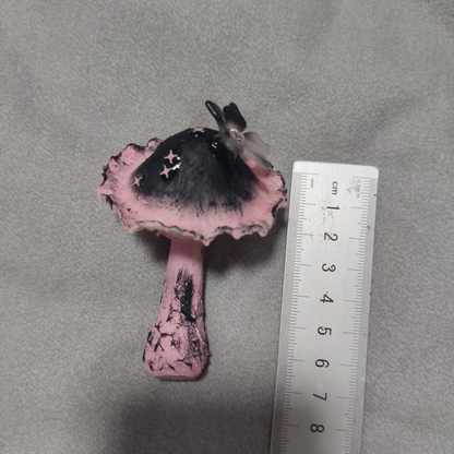 Y2K Pink Fairy Mushroom Magnet – Handmade Cute Fridge Decor
