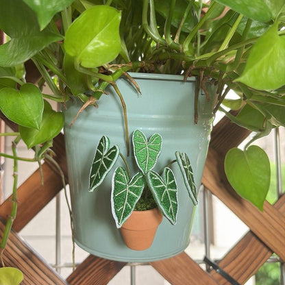 Handcrafted Embroidered Leaf Mini Plant