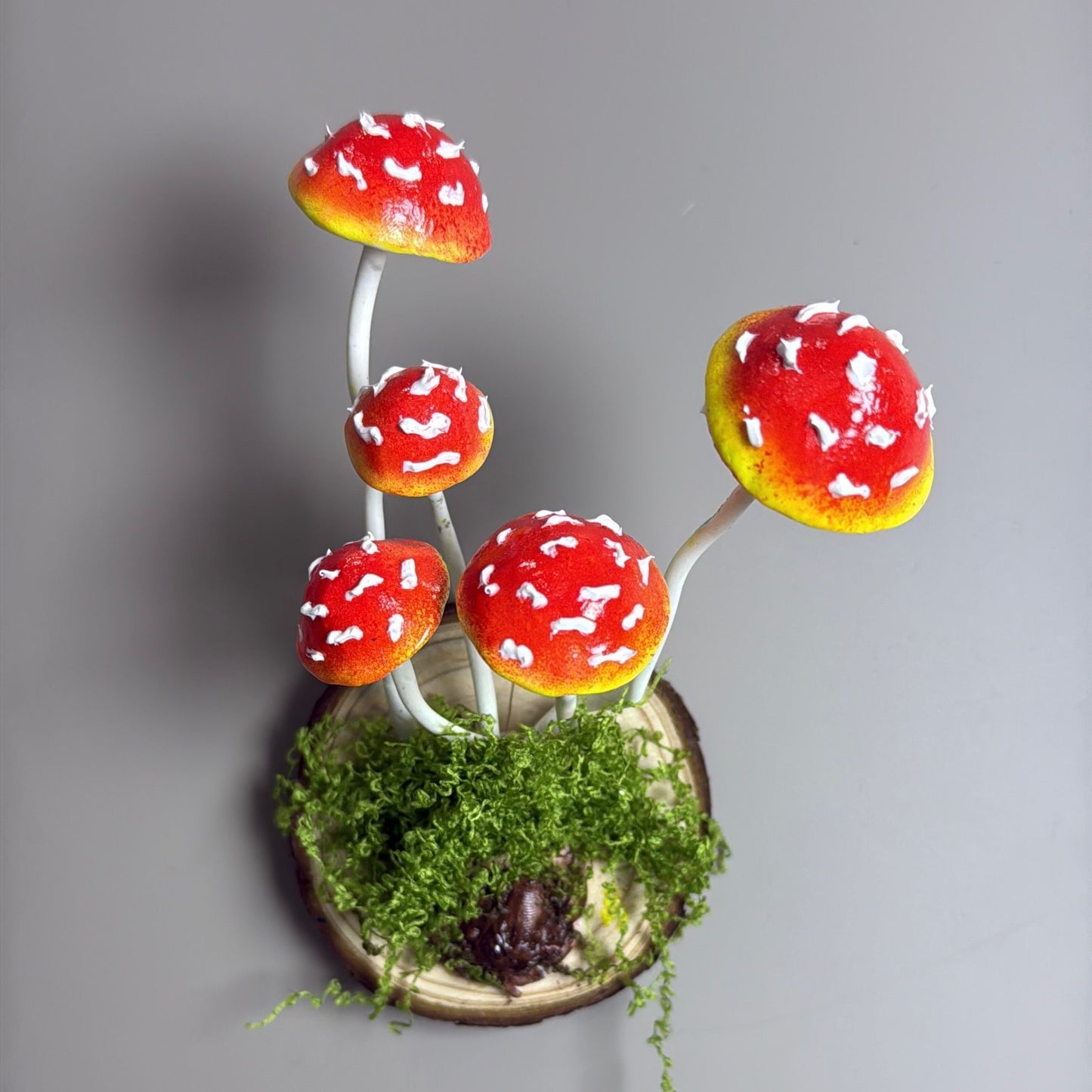 Multi-Head Handcrafted Mushroom Cluster Magnet