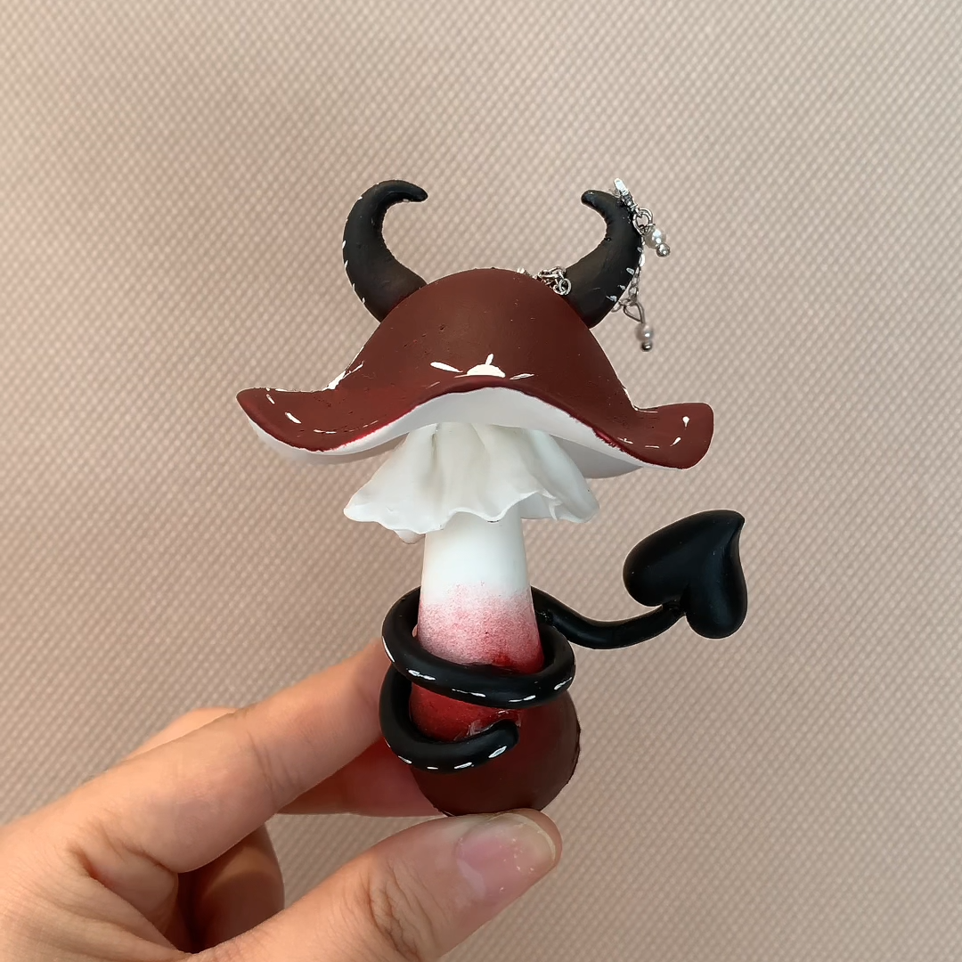 Handmade Devil Mushroom Fridge Magnet