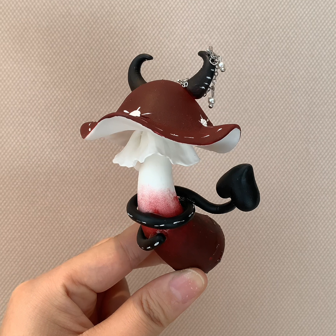 Handmade Devil Mushroom Fridge Magnet