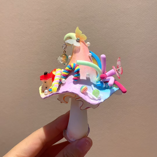 Handcrafted Firework Mushroom Fridge Magnet