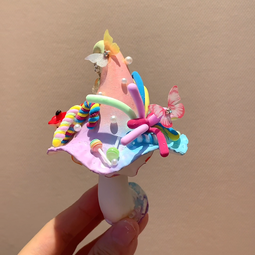 Handcrafted Firework Mushroom Fridge Magnet