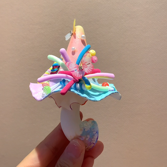 Handcrafted Firework Mushroom Fridge Magnet