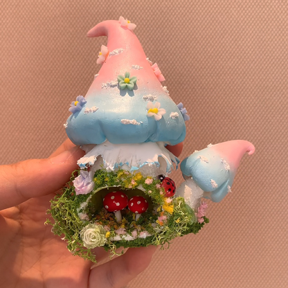 Handcrafted Mushroom House Fridge Magnet