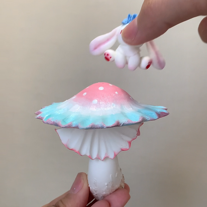 DIY Air Dry Clay | Handcrafted Detachable Magnetic Bunny Mushroom