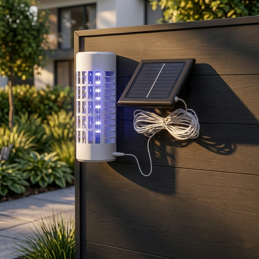 Solar-Powered Outdoor Mosquito Bug Zapper Lamp