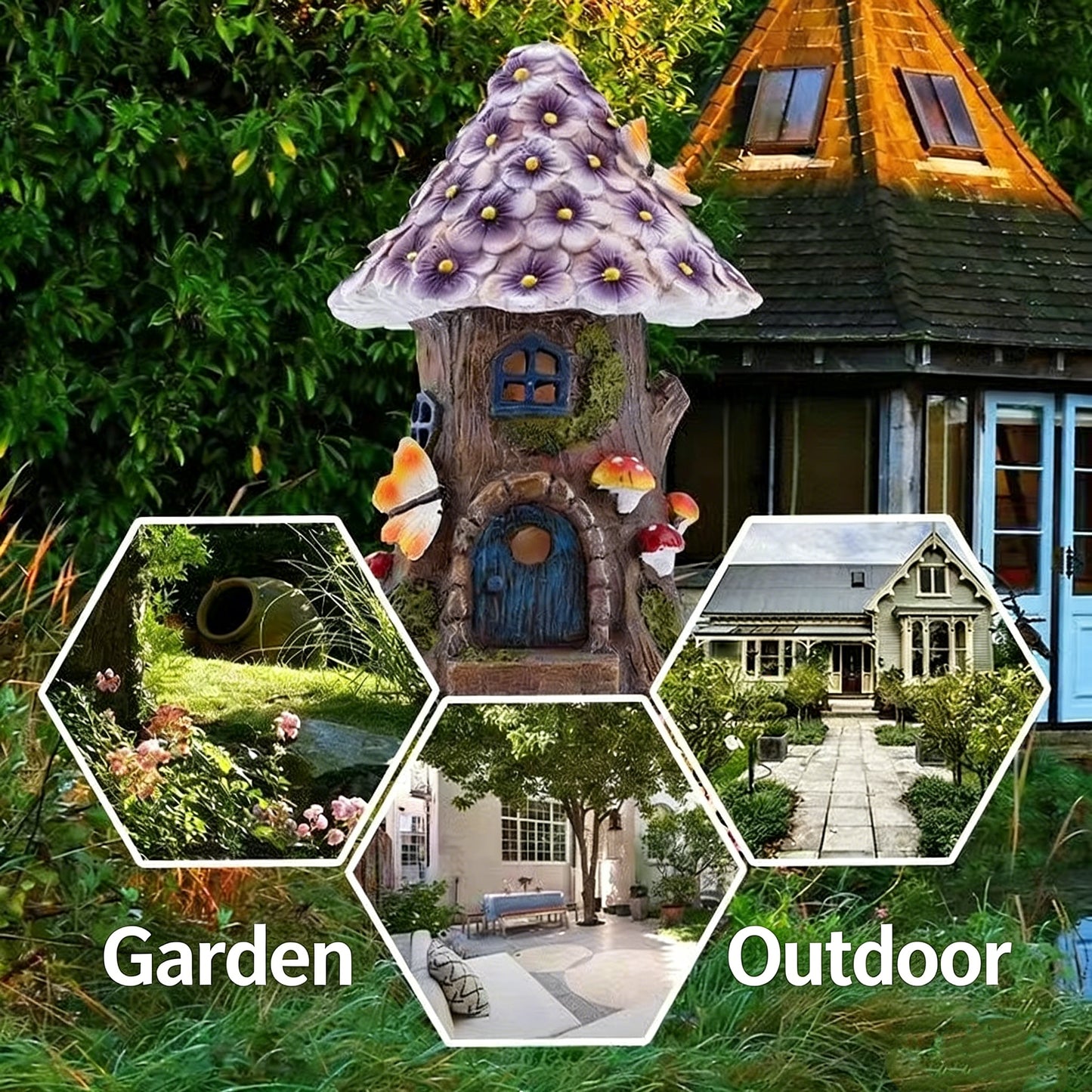 Solar Mushroom Garden Lantern Outdoor Lamps