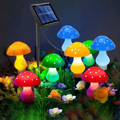 Whimsical Solar Mushroom Garden Lights