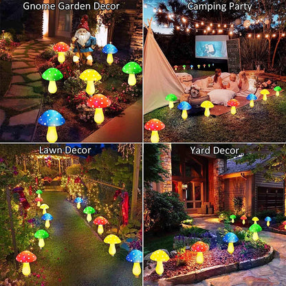 Whimsical Solar Mushroom Garden Lights