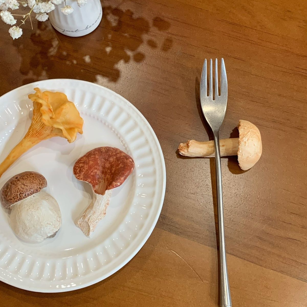 Handcrafted Realistic Mushroom Chopstick Holder Fridge Magnet