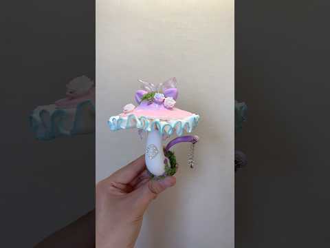 Handcrafted Cat-Inspired Mushroom Fridge Magnet